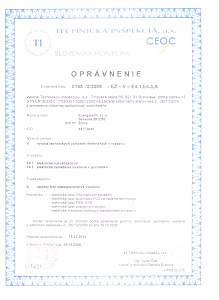 Oprávnenie - výroba el. zariadení NN