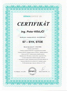 Certifikát - Siemens SYH